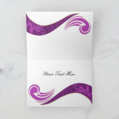 紫色の花が咲エレガントくビジネスサンキューカード サンキューカード (内部)