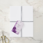 紫色の花が花咲くギフトラベル ギフトタグ (より糸付き)