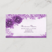 紫色の花が花盛りの名刺 名刺 (裏面)