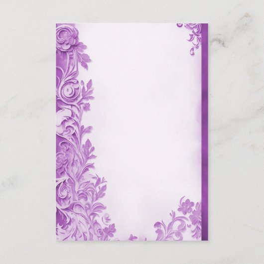 紫色の花が花飾り詳細エンクロージャカード エンクロージャーカード (裏面)
