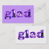 紫色の花で綴ったGlad名刺 名刺 (正面/裏面)