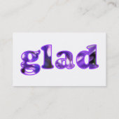 紫色の花で綴ったGlad名刺 名刺 (裏面)