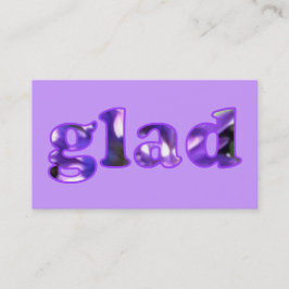 紫色の花で綴ったGlad名刺 名刺