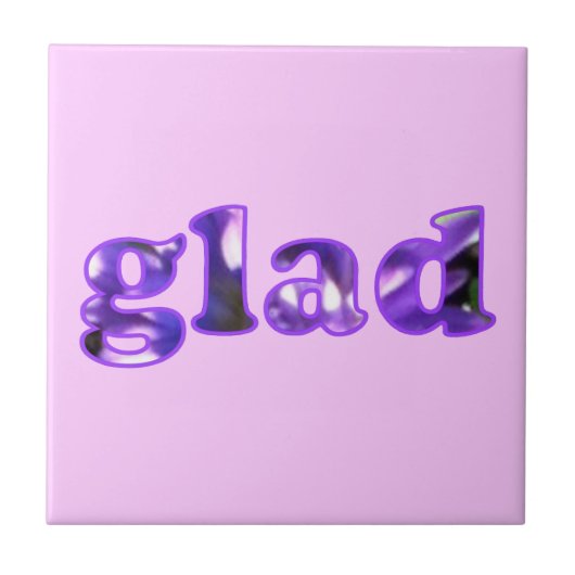 紫色の花で綴ったGlad Trivet タイル (正面)