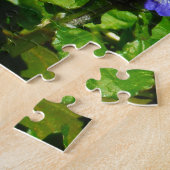 紫色の花とのまわりに ジグソーパズル (側面)