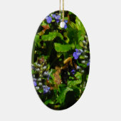 紫色の花とのまわりに セラミックオーナメント (右)