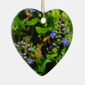 紫色の花とのまわりに セラミックオーナメント (右)