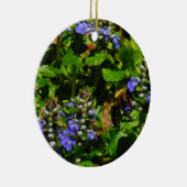 紫色の花とのまわりに セラミックオーナメント (右)