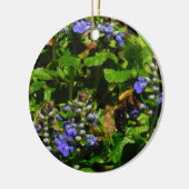 紫色の花とのまわりに セラミックオーナメント (左)