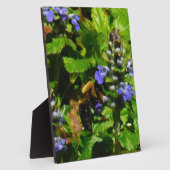 紫色の花とのまわりに フォトプラーク (側面)