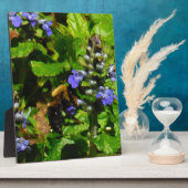 紫色の花とのまわりに フォトプラーク (側面)