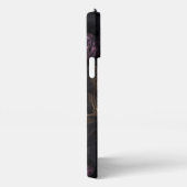 紫色の花とスカル iPhoneケース (右側面)