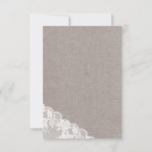 紫色の花とレースの歌のリクエストRSVPカード 出欠カード (裏面)