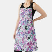 紫色の花と果実：水色 エプロン (インサイチュ)