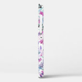 紫色の花と果実:水色 Case-Mate iPhoneケース (裏面 / 左)