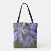 紫色の花と蜂の自然なトートバッグ トートバッグ (裏面)