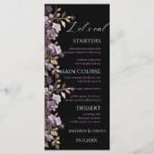 紫色の花と金ゴールドの葉から食べの除草メニュー メニュー (正面)