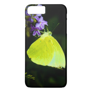 紫色の花に黄色い蝶 iPhone 8 PLUS/7 PLUSケース