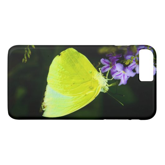 紫色の花に黄色い蝶 Case-Mate iPhoneケース (裏面(横))