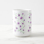 紫色の花のつる植物 コーヒーマグカップ (中央)