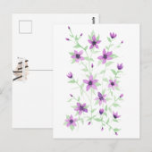紫色の花のつる植物 ポストカード (正面/裏面)