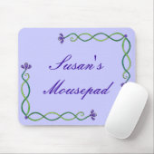 紫色の花のつる植物 マウスパッド (マウス)