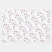 紫色の花のつる植物 ラッピングペーパーシート (正面3)