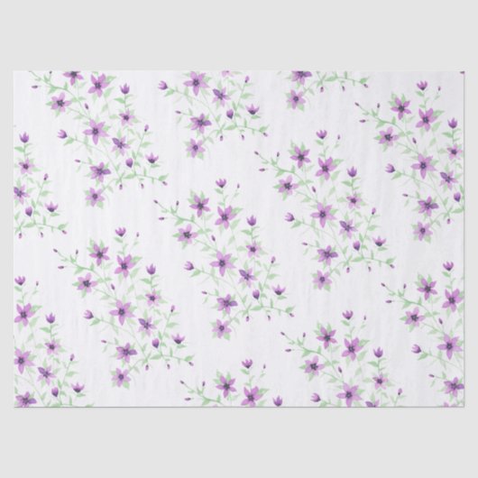 紫色の花のつる植物 薄葉紙 (正面)