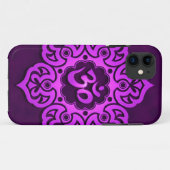 紫色の花のオウムのデザイン Case-Mate iPhoneケース (裏面(横))
