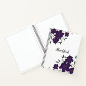 紫色の花のオーナメント ノートブック (内部)