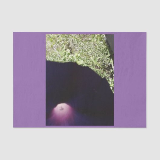 紫色の花のカスタムなティッシュペーパー 薄葉紙 (正面)