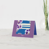 紫色の花のカード サンキューカード (裏面)