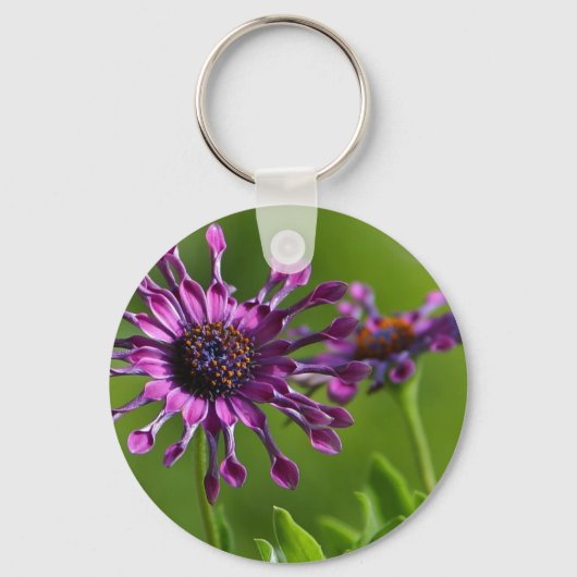 紫色の花のキーホルダー キーホルダー (正面)