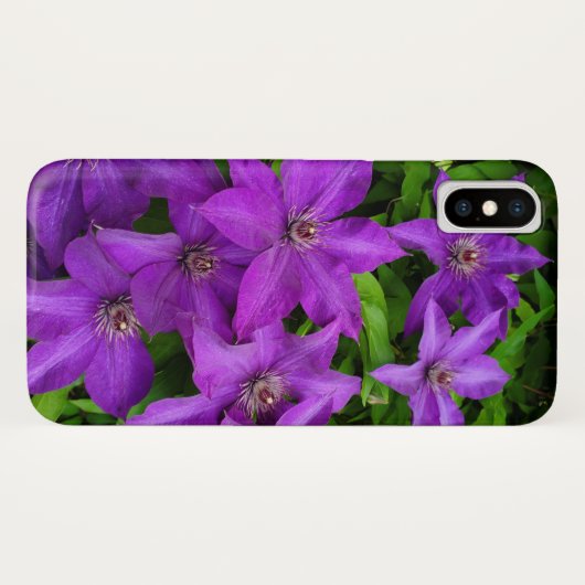 紫色の花のクリマティス写真 Case-Mate iPhoneケース (裏面(横))