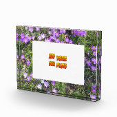 紫色の花のクロッカスお客様。フォトブロック フォトブロック (右)