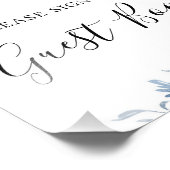 紫色の花のゲストブックサイン。ボタニッ結婚クス フォトプリント            (角)