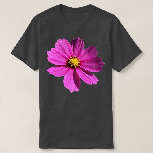 紫色の花のコスモス Tシャツ (デザイン正面)