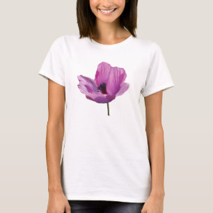 紫色の花のシャツ Tシャツ