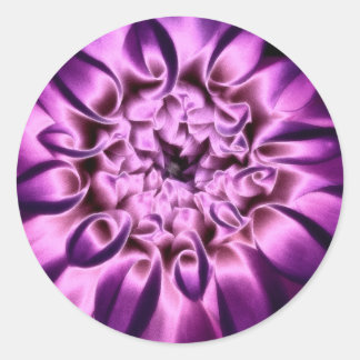 紫色の花のシール ラウンドシール