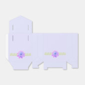 紫色の花のスクロールデザイン フェイバーボックス (折り畳みなし)