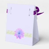 紫色の花のスクロールデザイン フェイバーボックス (裏面サイド)