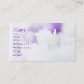 紫色の花のスパの名刺 名刺 (裏面)