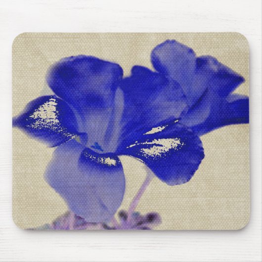 紫色の花のデジタル芸術のマウスパッド マウスパッド (正面)