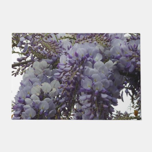紫色の花のドアマット ドアマット (正面)
