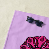 紫色の花のビーチタオル ビーチタオル (インサイチュ)