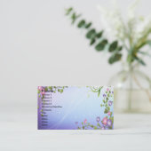 紫色の花のファンタジー 名刺 (スタンド正面)