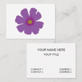 紫色の花のフローラ 名刺 (正面/裏面)