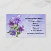 紫色の花のフローラ 名刺 (正面)