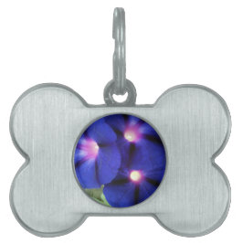 紫色の花のペットタグ ペットネームタグ