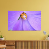 紫色の花のマクロクローズアップ写真ウォールアート キャンバスプリント (インサイチュ (リビング))